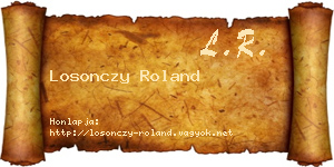 Losonczy Roland névjegykártya