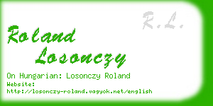 roland losonczy business card